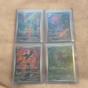 Pokemon Trading Cards Illustration Rare Bundle of Four Cards